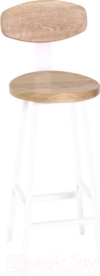 Стул барный Stal-Massiv SMH-S65 со спинкой (дуб натуральный/белый)