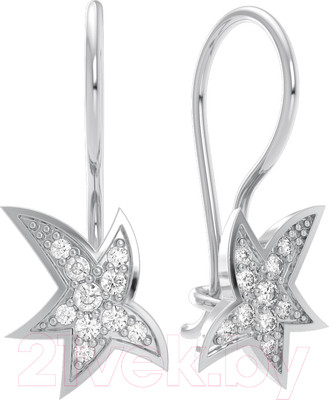 Серьги из серебра ZORKA 0310093/а (с фианитами)