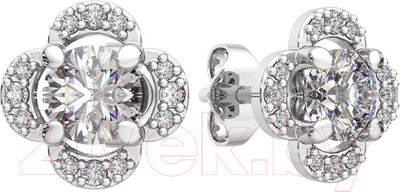 Серьги из серебра ZORKA 0310101 (с фианитами)