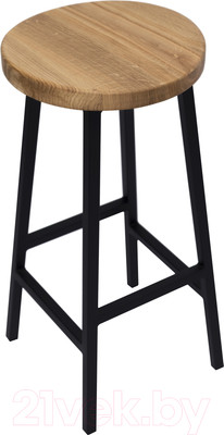 Табурет барный Stal-Massiv SMH-65 (дуб натуральный/черный)