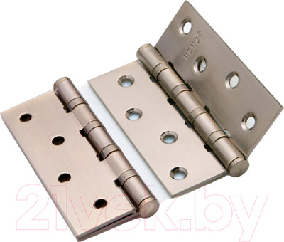 Комплект петель дверных Ренц IN100-4BB FH AB (2шт, бронза античная)
