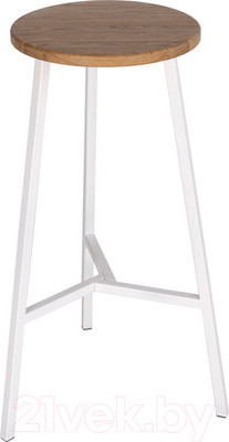 Табурет барный Stal-Massiv TRH-78 (дуб натуральный/белый)
