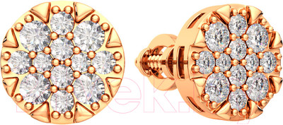 Серьги из розового золота ZORKA 310644.14K.R (с фианитами)