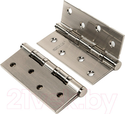Комплект петель дверных Puerto IN100-4S FH SN (2шт, никель матовый)