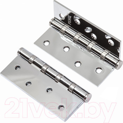 Комплект петель дверных Ренц IN100-4BB FH CP (2шт, хром блестящий)