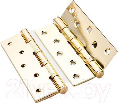 Комплект петель дверных Ренц IN125-4BB FH PB (2шт, латунь блестящая)