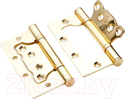 Комплект петель дверных Ренц IN100-2BB FH SSG без ВР (2шт, золото матовое сатинированное)