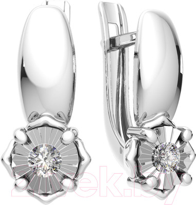 Серьги из серебра ZORKA 03D0004 (с бриллиантами)