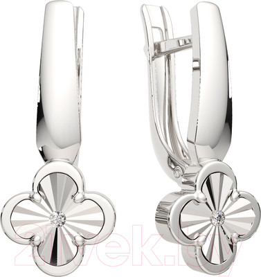 Серьги из серебра ZORKA 03D0122 (с бриллиантами)