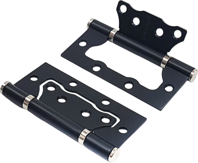 Комплект петель дверных Ренц IN100-2S FH B/CP без ВР (2шт, черный/хром блестящий)