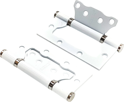 Комплект петель дверных Ренц IN100-2S FH SW/CPбезВР (2шт, супер белый/хром блестящий)