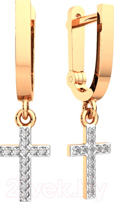 Серьги из розового золота ZORKA 3101568.14K.R (с фианитами)