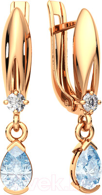 Серьги из розового золота ZORKA 3S40184.14K.R (с топазами)