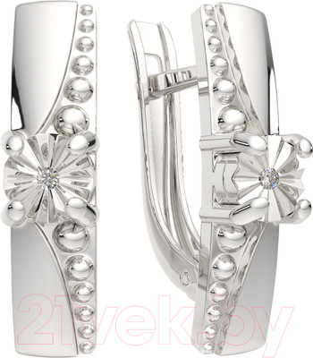 Серьги из серебра ZORKA 03D0001 (с бриллиантами)