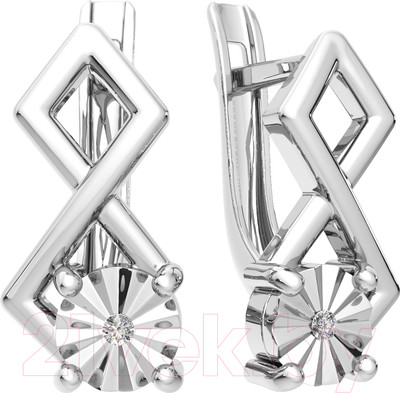 Серьги из серебра ZORKA 03D0008 (с бриллиантами)