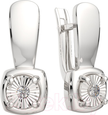 Серьги из серебра ZORKA 03D0009 (с бриллиантами)