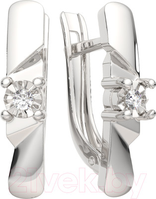 Серьги из серебра ZORKA 03D0019 (с бриллиантами)