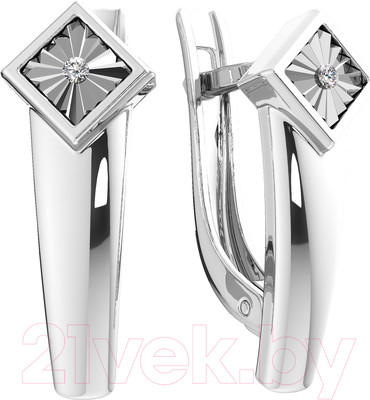 Серьги из серебра ZORKA 03D0038 (с бриллиантами)