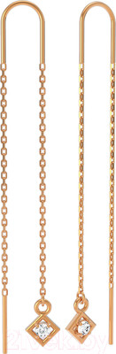 Серьги из розового золота ZORKA 310660.14K.R (с фианитами)