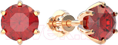 Серьги из розового золота ZORKA 3S50132.14K.R (с гранатом)