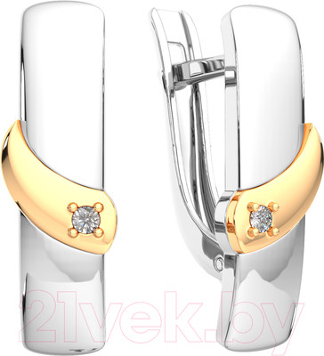 Серьги из серебра ZORKA 03D0043.G14K (с бриллиантами)