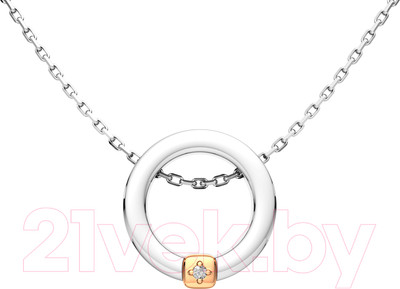 Колье из серебра ZORKA 05D0008.G14K (45см, с бриллиантом)