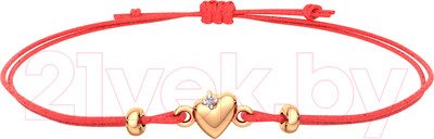 Браслет из розового золота ZORKA 6D0021.14K.R.02 (18см, с бриллиантом)