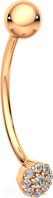 Пирсинг из розового золота ZORKA 710005 (с фианитами)