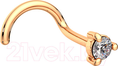 Пирсинг из розового золота ZORKA 710021.14K.R (с фианитом)