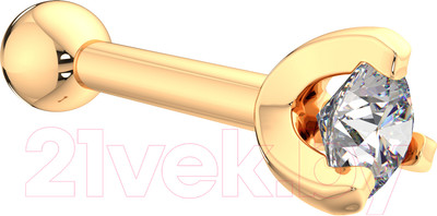 Пирсинг из розового золота ZORKA 710024.14K.R.ZZ (с фианитом)