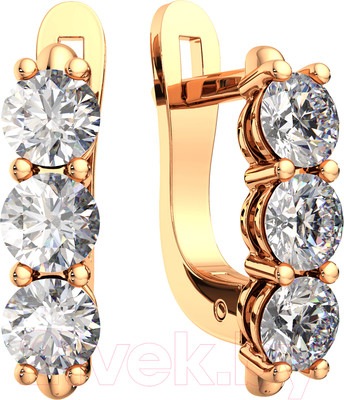 Серьги из розового золота ZORKA 310372 (с фианитами)
