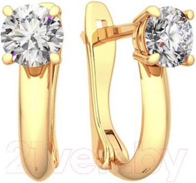 Серьги из розового золота ZORKA 310373 (с фианитами)