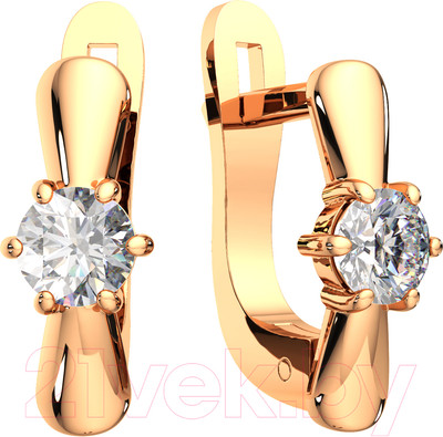 Серьги из розового золота ZORKA 310374 (с фианитами)