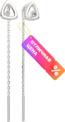 Серьги из серебра ZORKA 0310624 (с фианитами)