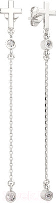 Серьги из серебра ZORKA 03101057 (с фианитами)
