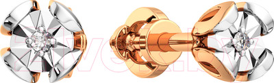 Серьги из комбинированного золота ZORKA 3D00311.14K.B (с бриллиантами)