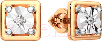 Серьги из комбинированного золота ZORKA 3D00309.14K.B (с бриллиантами)