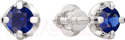 Серьги из белого золота ZORKA 3P1027.14K.W (с сапфирами)