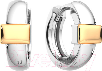 Серьги из серебра ZORKA 0300130.G14K (с золотой вставкой)