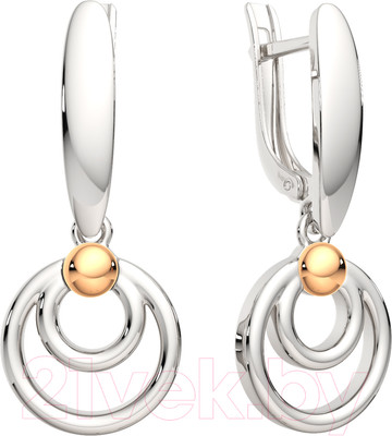 Серьги из серебра ZORKA 0300122.G14K