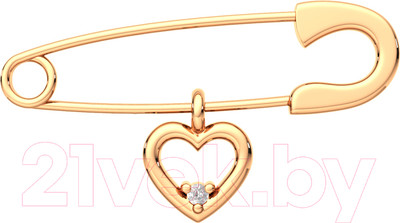 Брошь из розового золота ZORKA 940010-9K (с фианитом)