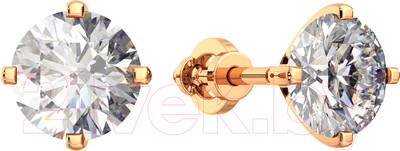 Серьги из розового золота ZORKA 310436-9K (с фианитами)