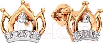 Серьги из розового золота ZORKA 310434 (с фианитами)