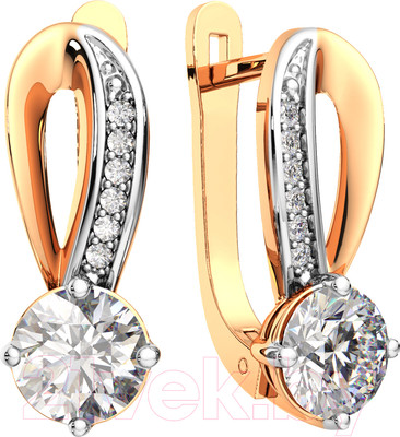 Серьги из розового золота ZORKA 310440 (с фианитами)