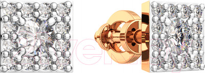 Серьги из розового золота ZORKA 310457 (с фианитами)