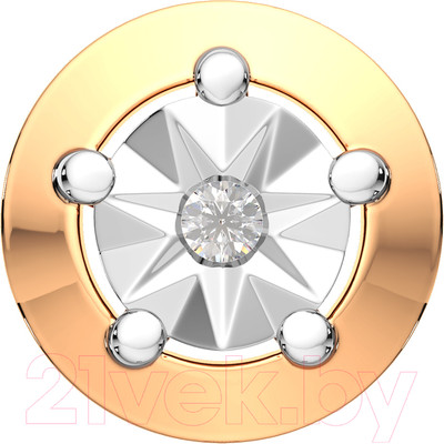 Подвеска из комбинированного золота ZORKA 4D0043.14K.B.ZZ (с бриллиантом)