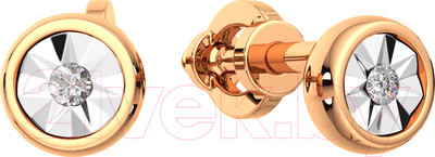 Серьги из комбинированного золота ZORKA 3D00205.14K.B.ZZ (с бриллиантами)