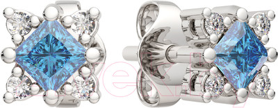 Серьги из серебра ZORKA 0310672.ZZ (с фианитами и наношпинелью)