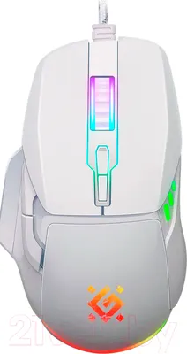 Мышь Defender Rock GM-552 RGB / 52553 (белый)