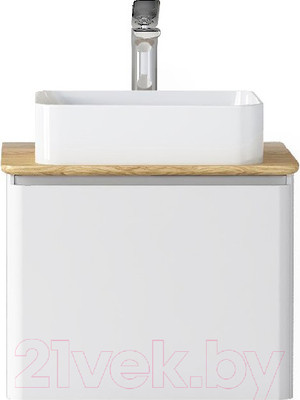 Тумба под умывальник Raval Morelle 60 / Mrl.01.60/P/W-O/RL (подвесная, белый/охра)